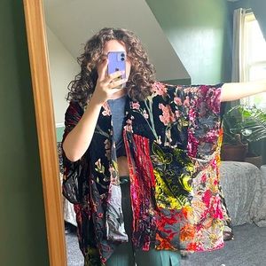 Burnt velvet anthropologie kimono